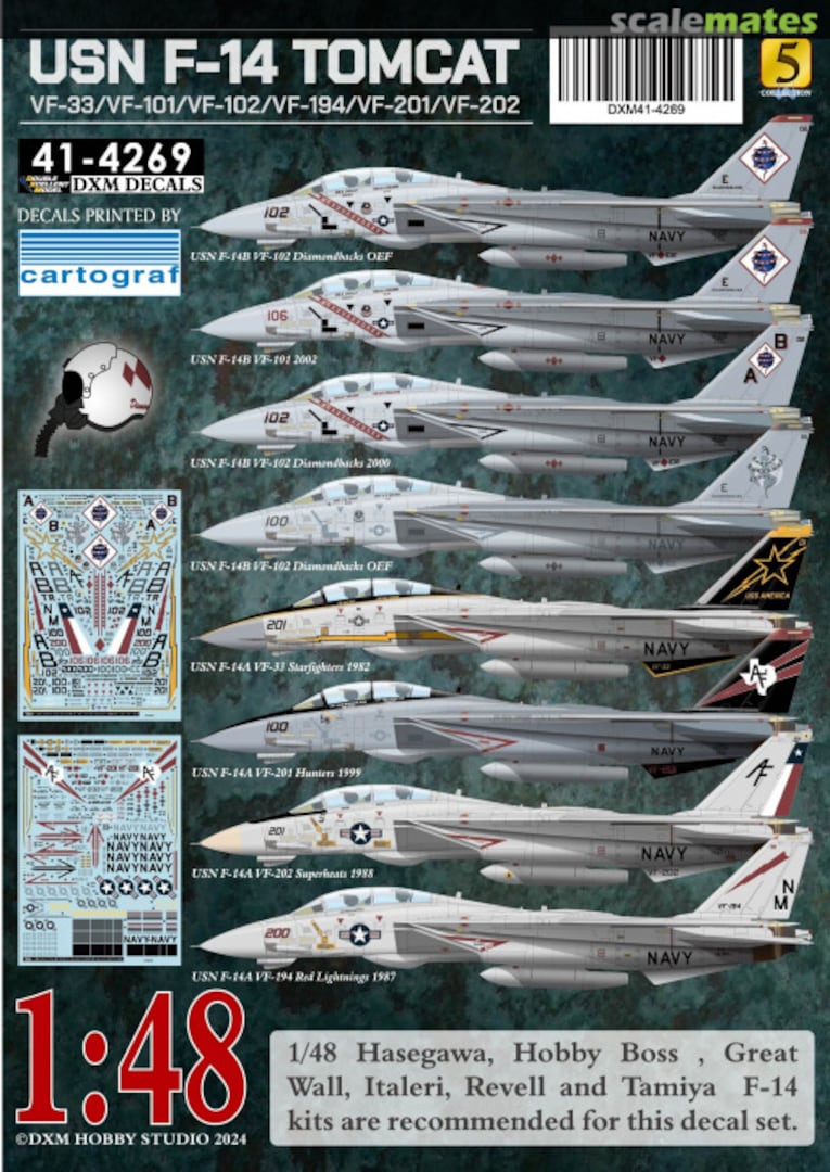 Boxart USN F-14 Tomcat 41-4269 DXM Decals