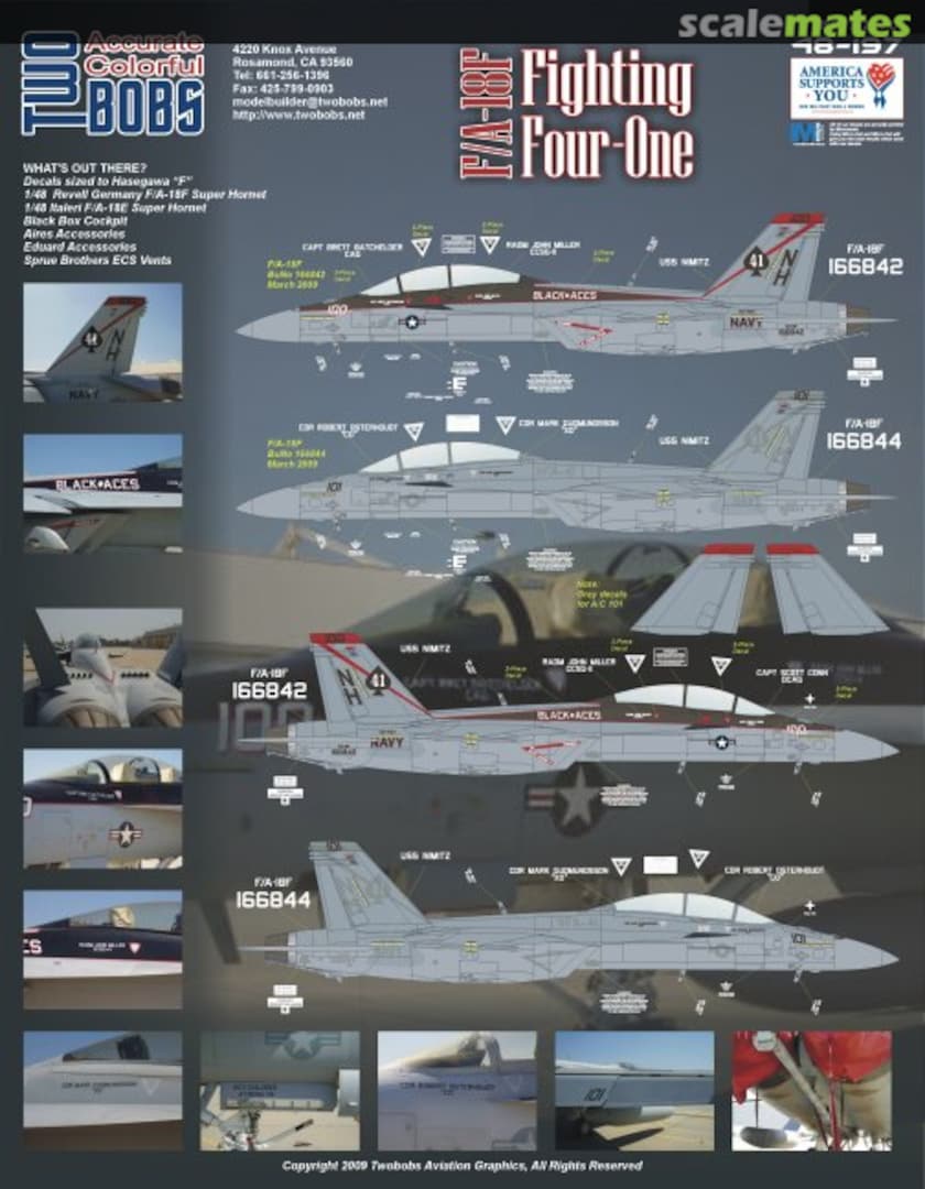 Boxart F/A-18F Fighting Four-One 48-197 TwoBobs Aviation Graphics