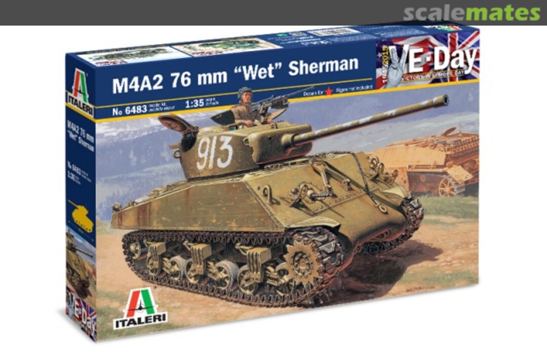 Boxart M4A2 76 mm "Wet" Sherman 6483 Italeri