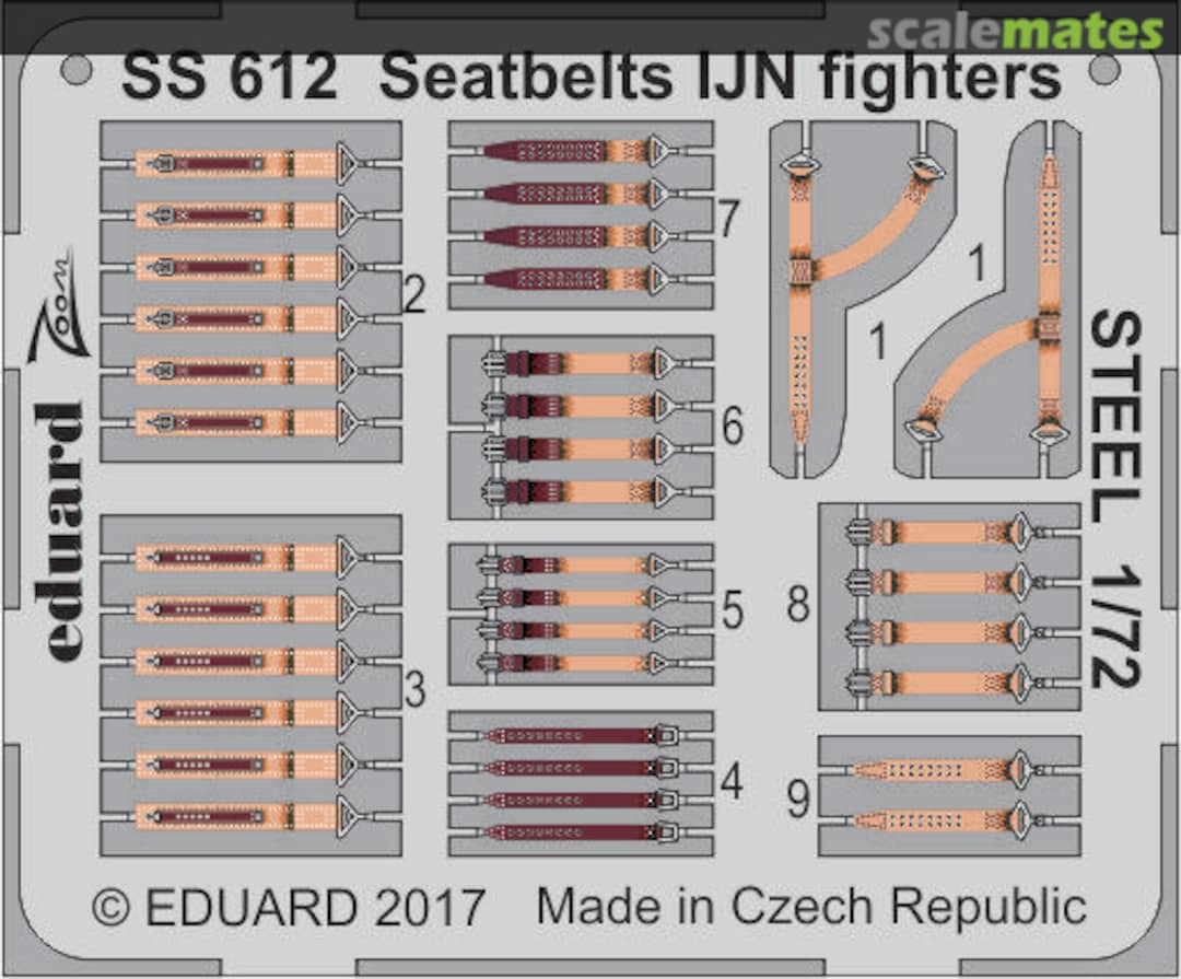 Boxart IJN WWII Fighter Seatbelts SS612 Eduard