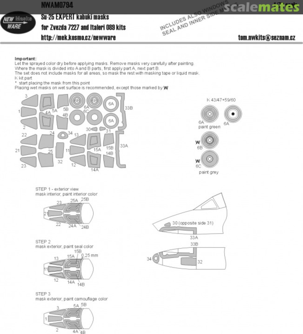 Boxart Su-25 EXPERT kabuki masks NWAM0794 New Ware