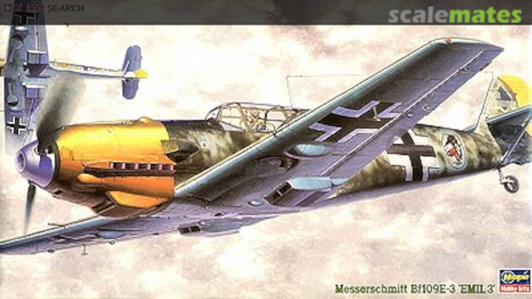 Boxart Messerschmitt Bf109E-3 `Emil 3´ 09108 Hasegawa