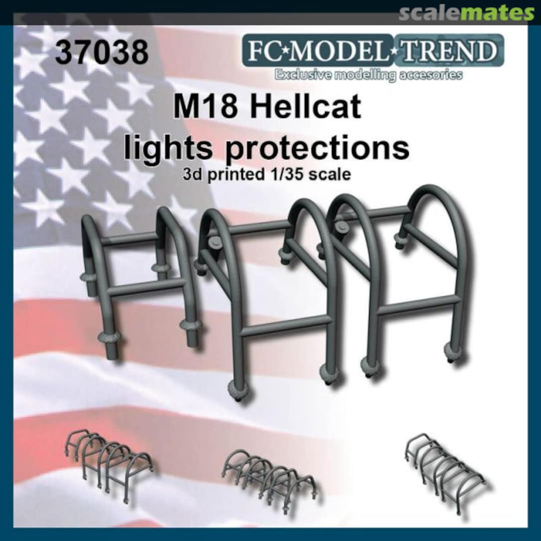 Boxart M18 Hellcat, lights protectors 37038 FC Model Trend