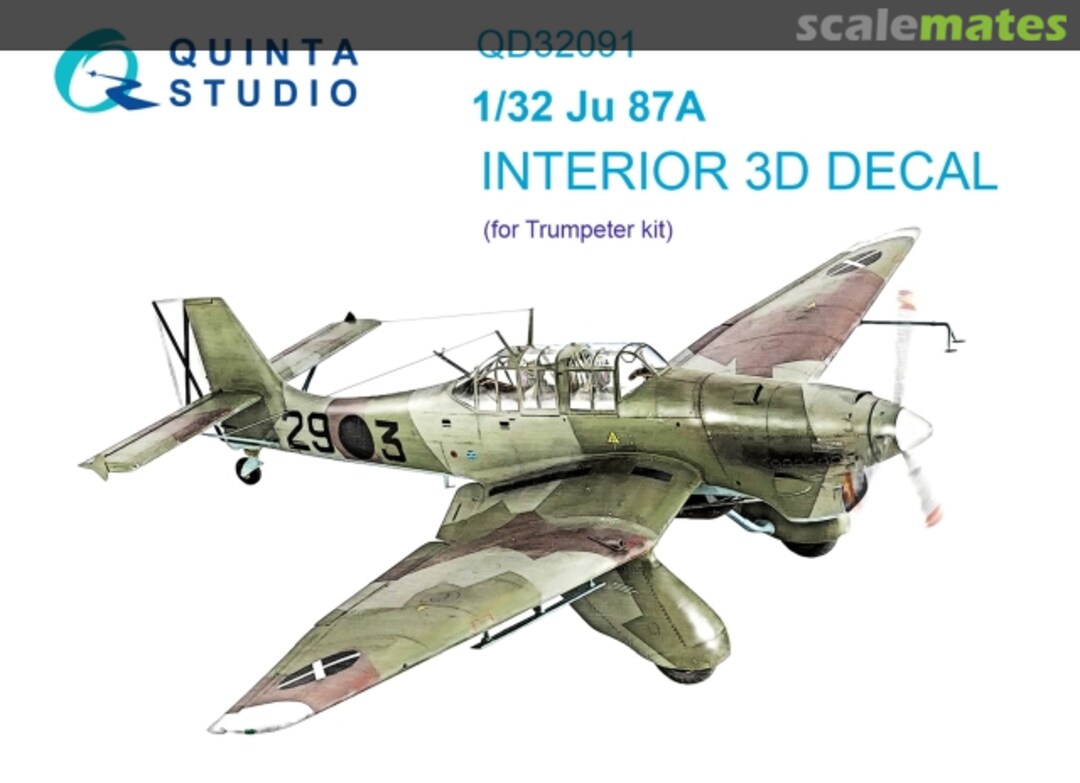 Boxart Ju 87A interior 3D decals QD32091 Quinta Studio