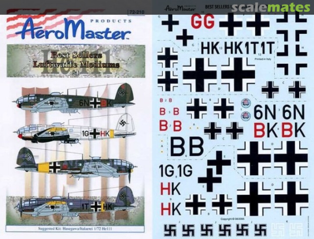 Boxart Best Sellers Luftwaffe Mediums 72-210 AeroMaster