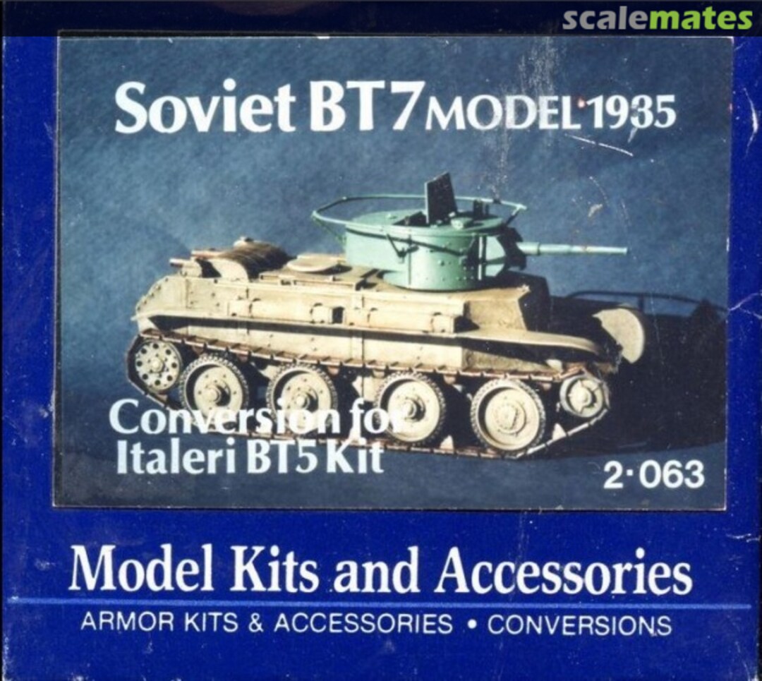 Boxart Soviet BT7 model 1935 2-063 Commander Series Models