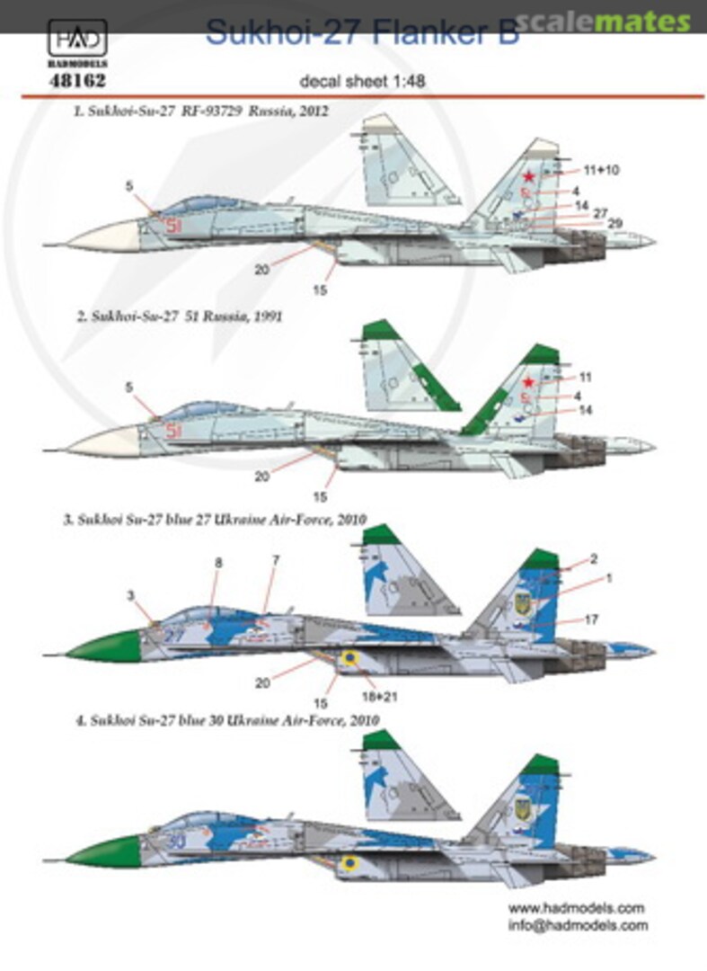 Boxart Sukhoi-27 Flanker B 48162 HADmodels 