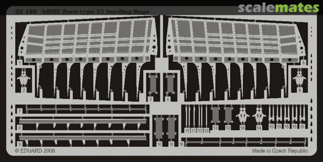 Boxart A6M2 Zero type 21 landing flaps 32166 Eduard