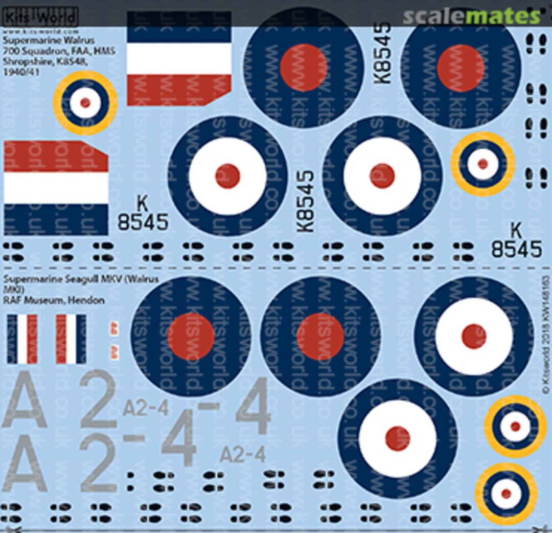 Contents Supermarine Walrus KW148163 Kits-World