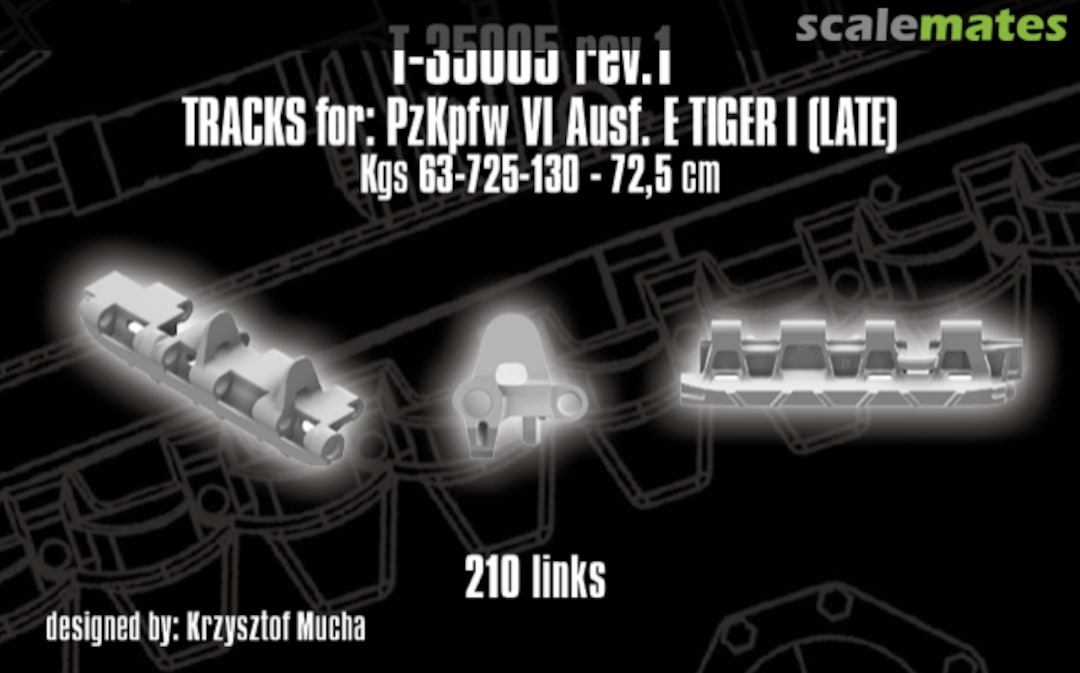 Boxart TRACKS for: PzKpfw VI Ausf. E Tiger I (LATE) T-35005 QUICKTRACKS