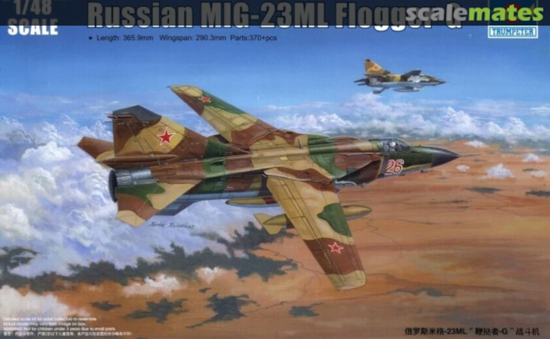 Boxart MiG-23ML Flogger-G 02855 Trumpeter