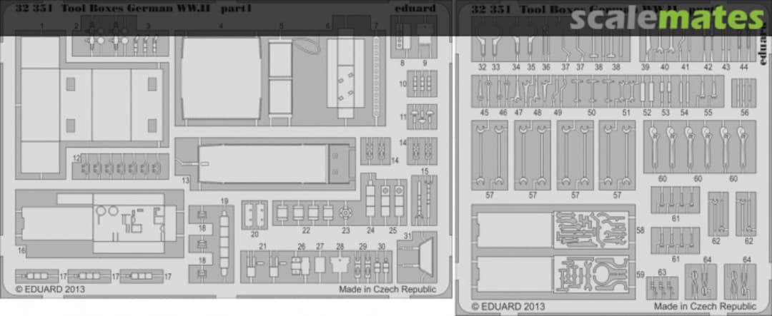 Boxart Bf 109 tools and boxes 32351 Eduard