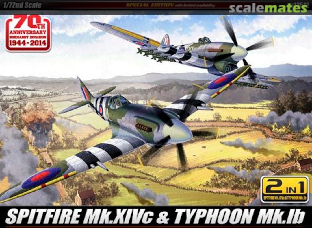 Boxart Spitfire Mk.XIVc & Typhoon Mk.Ib 12512 Academy