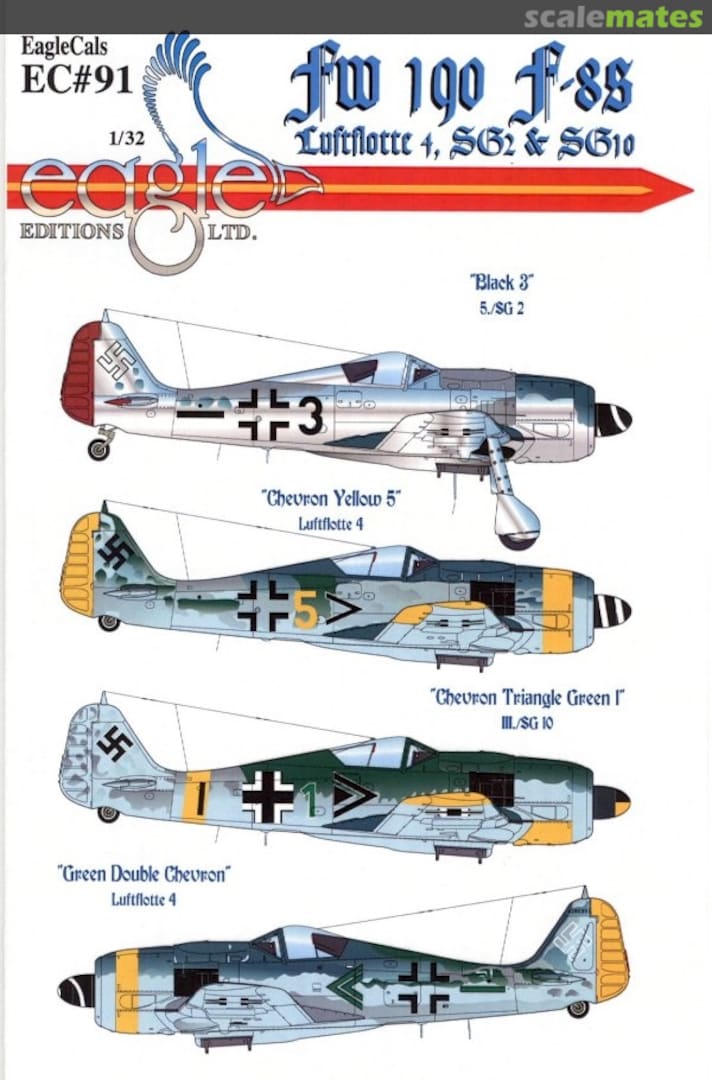 Boxart Fw 190 F-8s EagleCals EC32-91 Eagle Editions