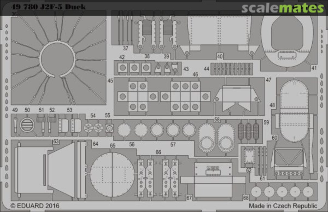 Boxart J2F-5 Duck interior 49780 Eduard