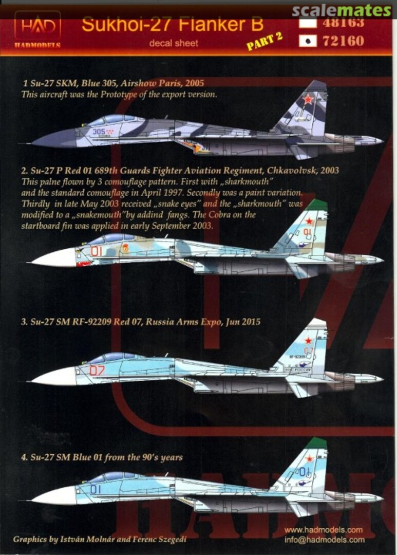 Boxart Sukhoi-27 Flanker B (Part 2) 48163 HADmodels 