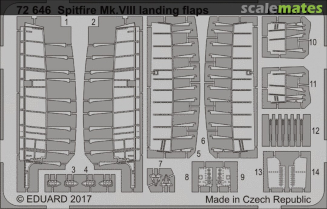 Boxart Spitfire Mk.VIII landing flaps 72646 Eduard