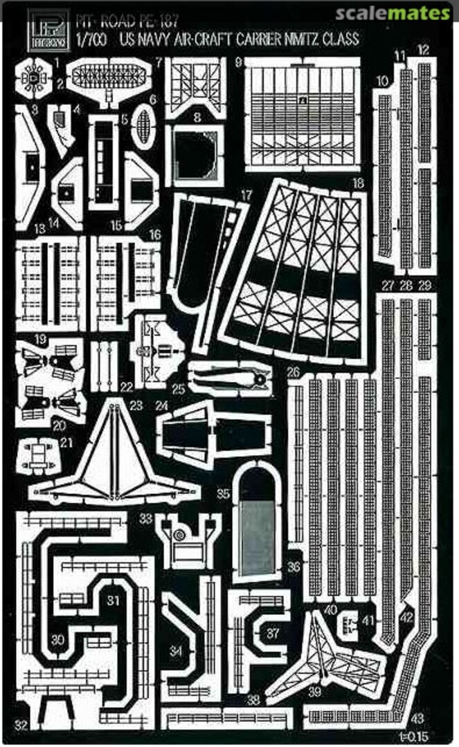 Boxart USS Nimitz Class Photo-Etched Parts PE187 Pit-Road