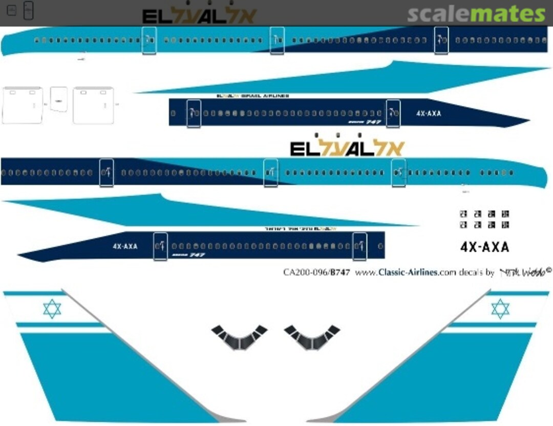 Boxart EL AL 747-2 (delivery) CA200-096 Classic Airlines