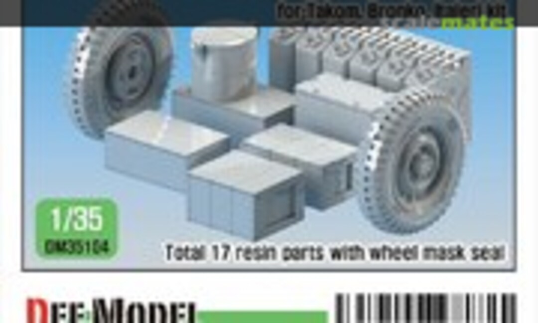 1:35 WWII U.S. Willys Trailer Stowage w/ Sagged wheel set (Def.Model DM35104)