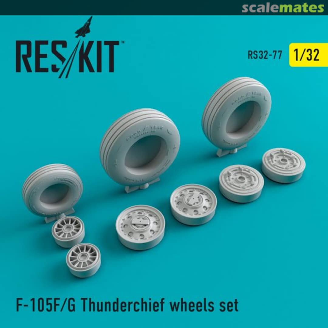 Boxart F-105F/G Thunderchief wheels set RS32-0077 ResKit