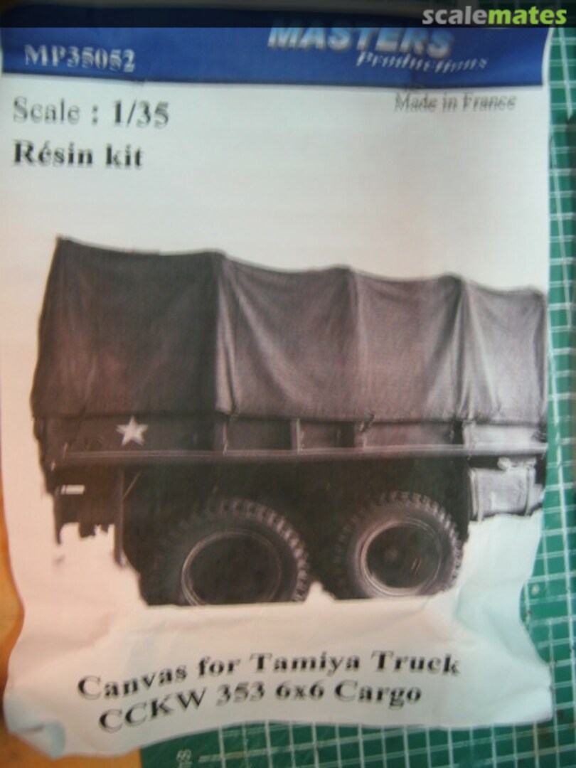 Boxart Canvas for Tamiya Truck CCKW 353 6X6 Cargo MP35052 Masters Productions