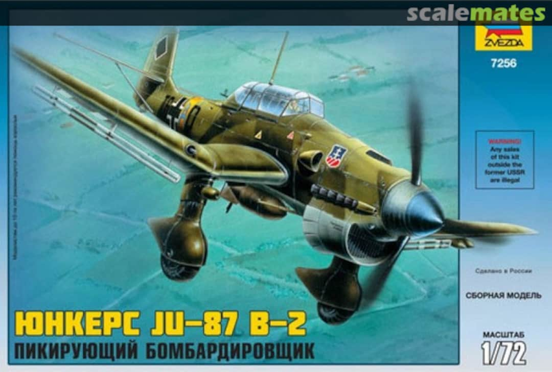 Boxart Junkers Ju-87 B-2 7256 Zvezda