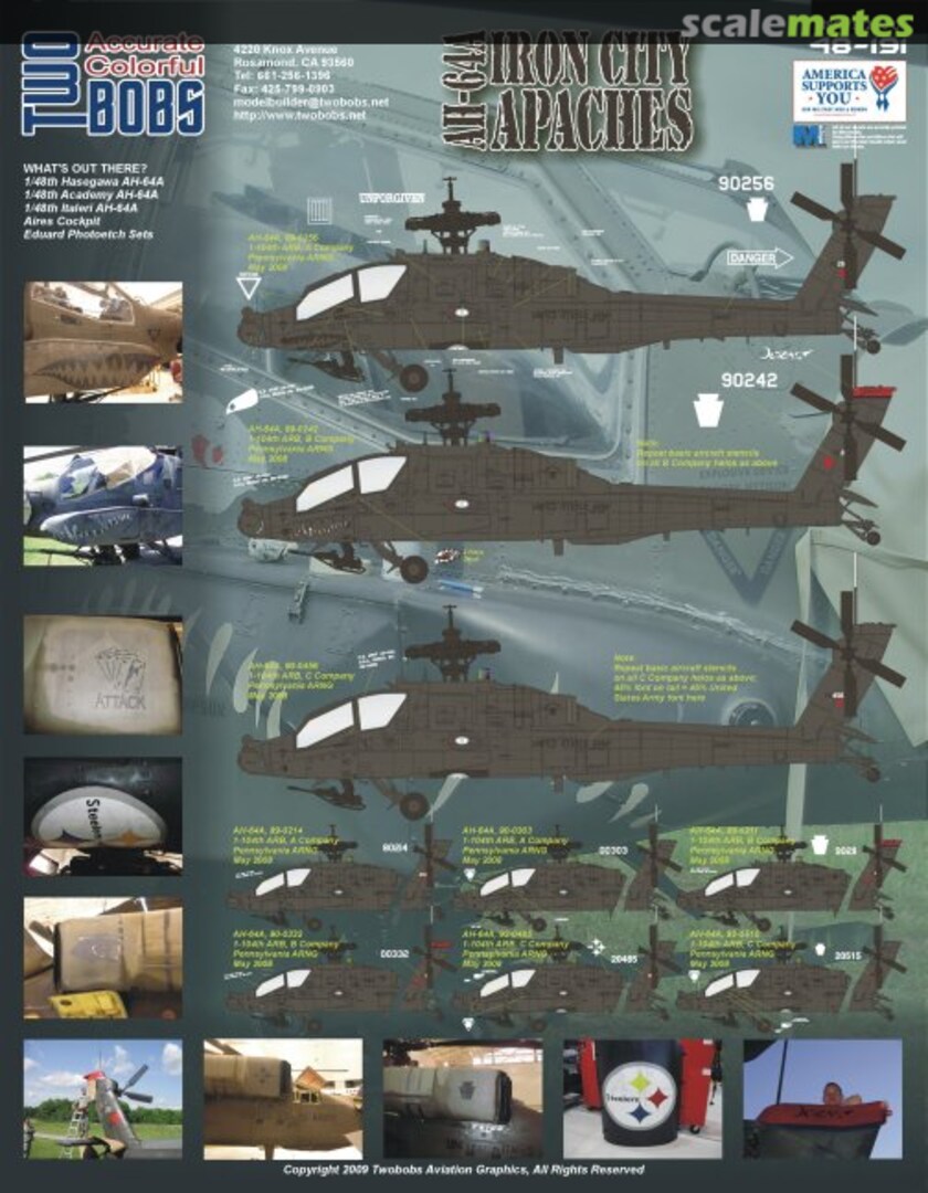 Boxart AH-64A Iron City Apaches 48-191 TwoBobs Aviation Graphics