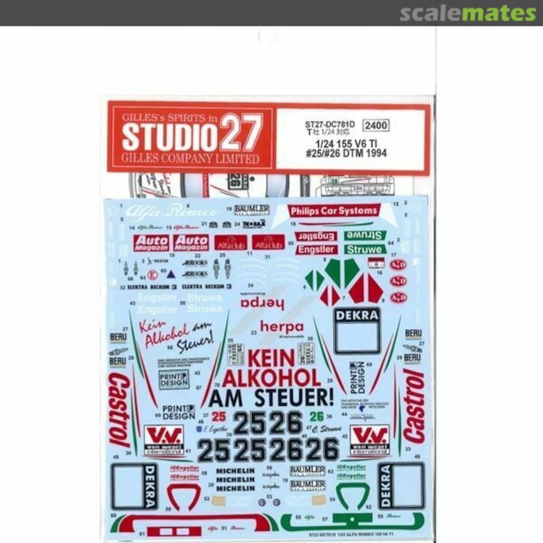 Boxart Alfa Romeo 155 V6 TI DTM ST27-DC781D Studio27