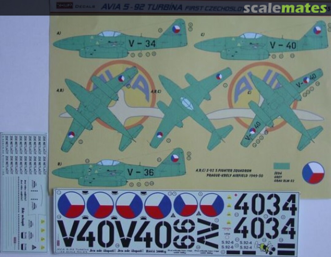 Boxart Avia S.92 (Me-262A-1a) DEC3225 Kora Models