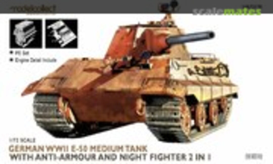 1:72 E-50 Medium Tank with Anti-Armour and Night Fighter 2 in 1 (Modelcollect UA72178)