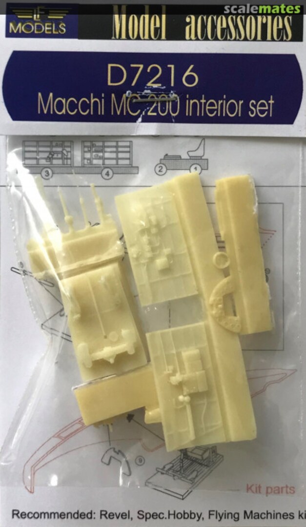 Boxart Macchi MC.200 interior set D7216 LF Models