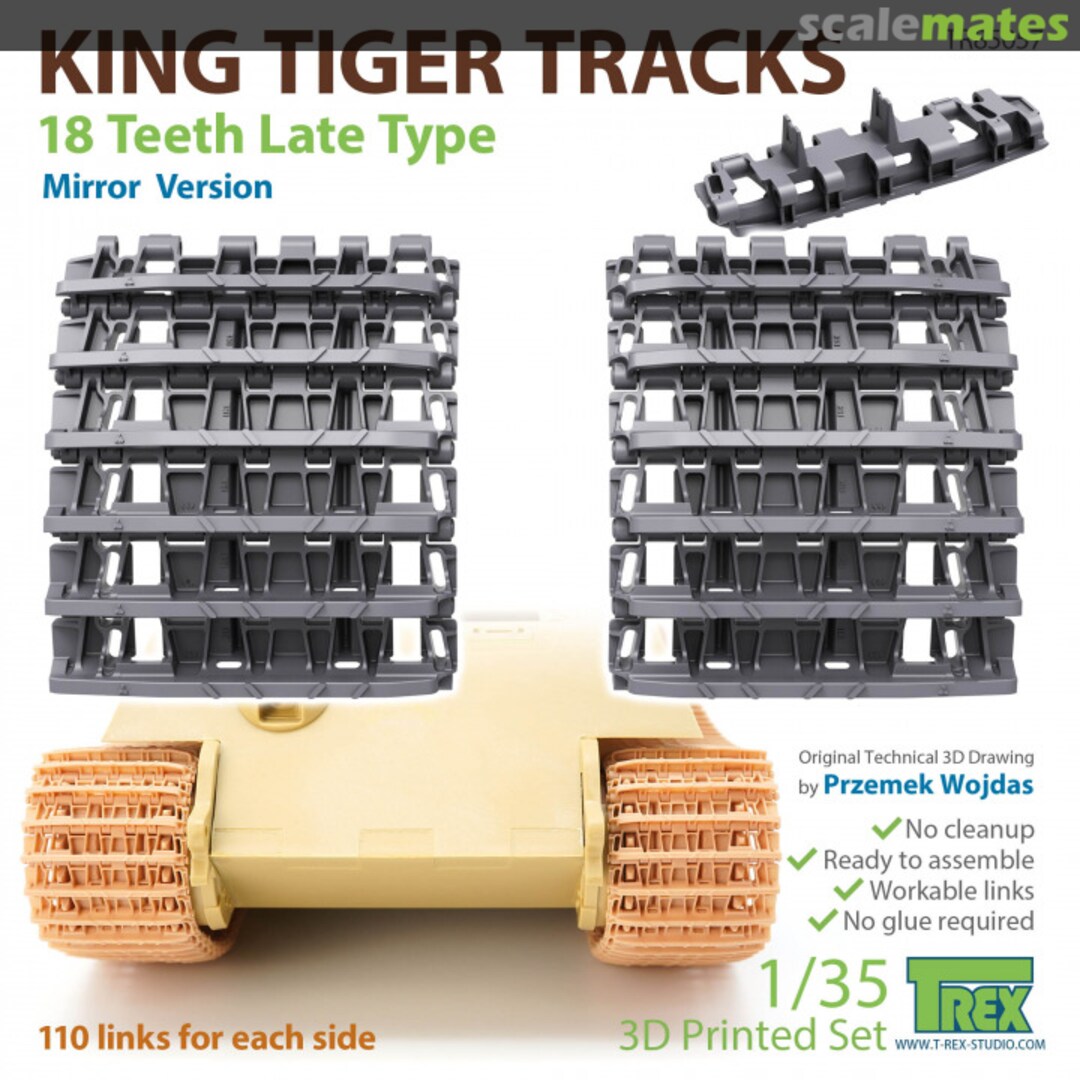 Boxart King Tiger Tracks 18 Teeth Late Type TR85057 T-Rex Studio