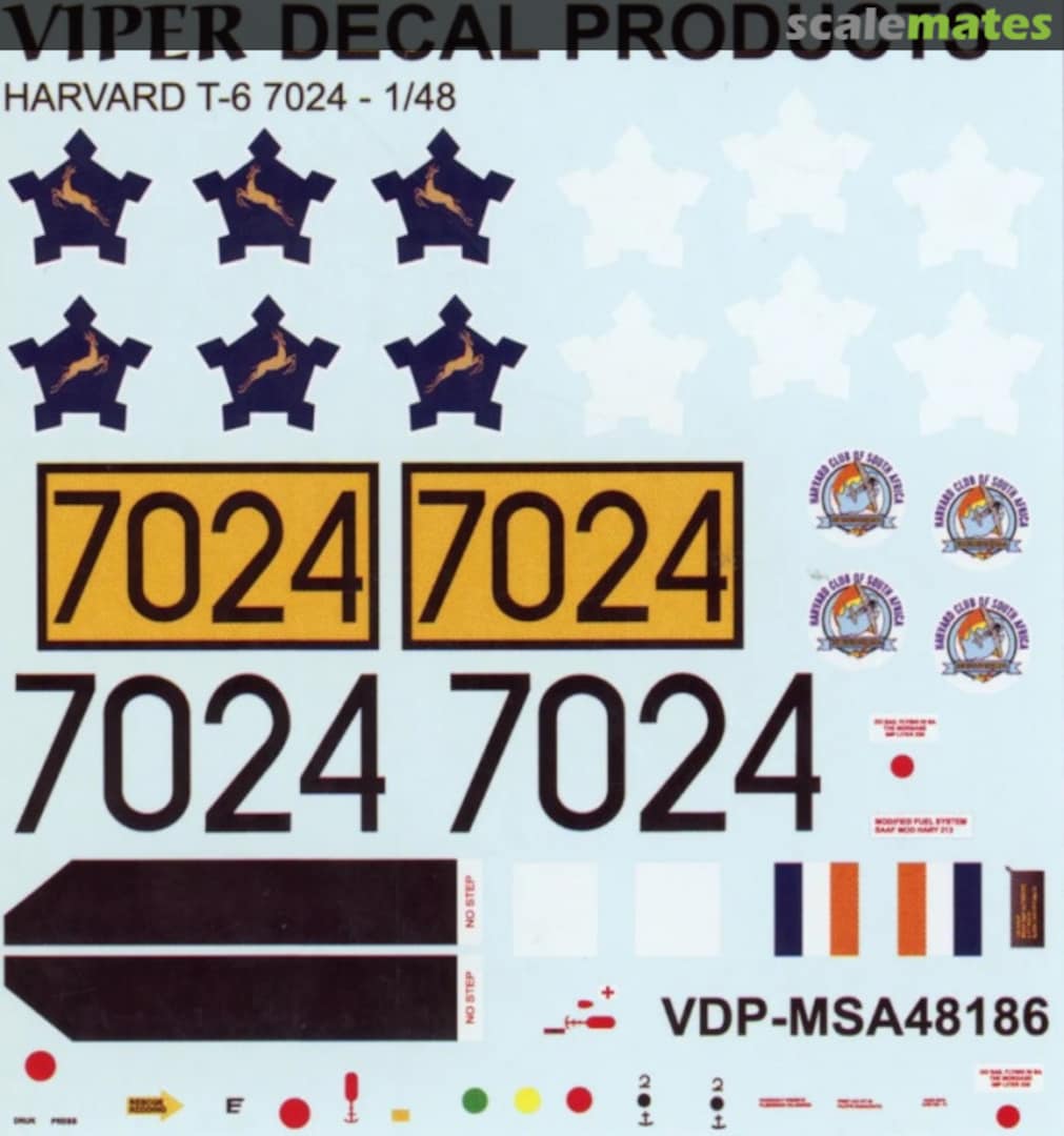 Boxart SAAF T-6 Harvard '7024' MSA48186 Viper Decal Products