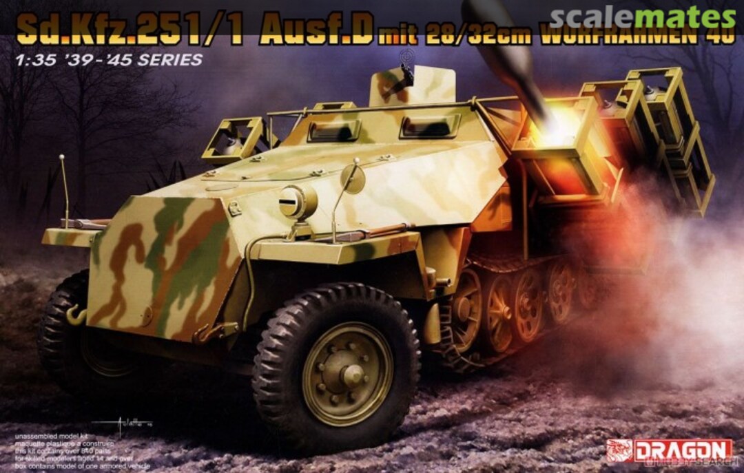 Boxart Sd.Kfz.251/1 Ausf. D w/ 28/32cm Wurfrahmen 40 6861 Dragon