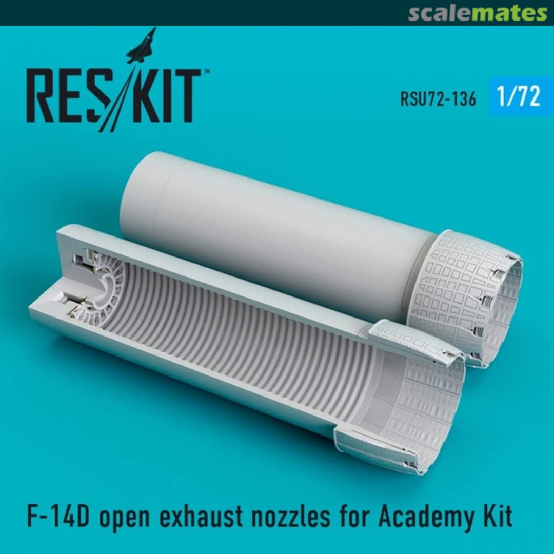 Boxart F-14D - open exhaust nozzles RSU72-0136 ResKit