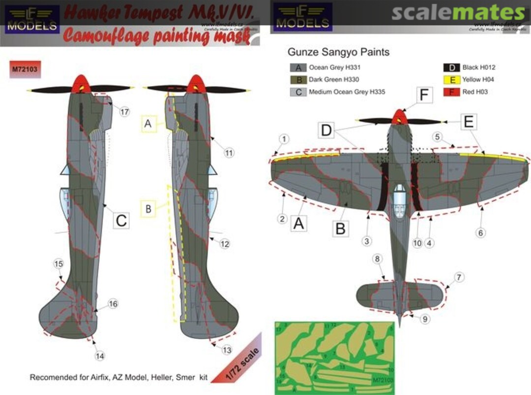 Boxart Hawker Tempest Mk.V/VI M72103 LF Models