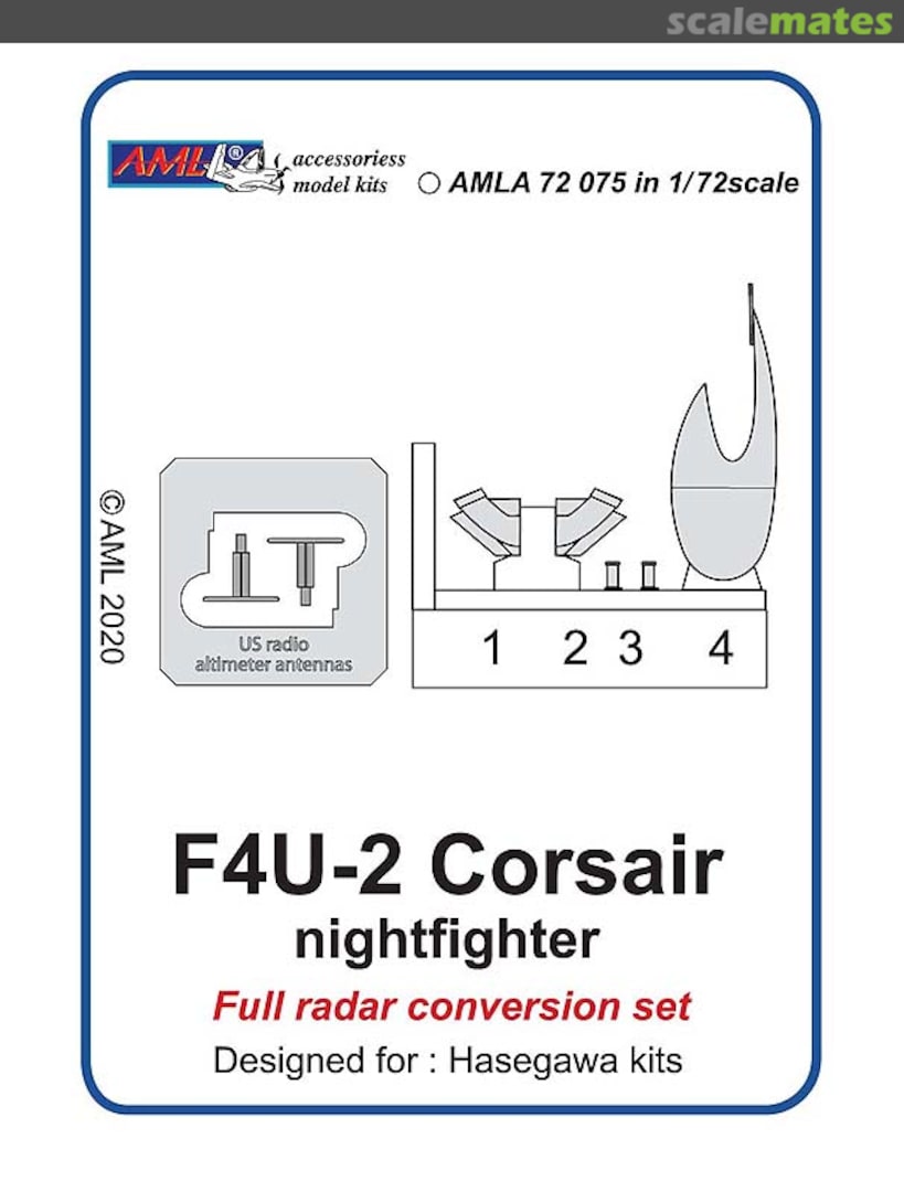 Boxart F4U-2 Corsair nightfighter AMLA 72 075 AML