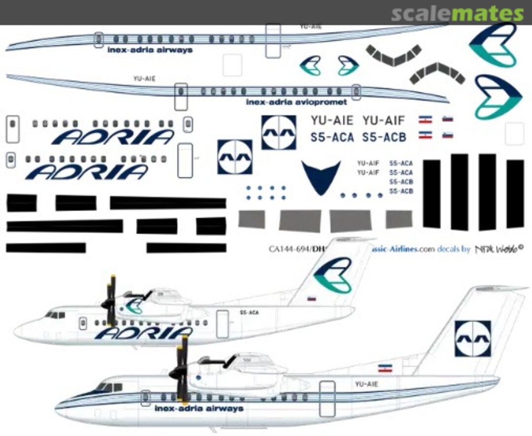 Boxart Inex-Adria DHC-7 (early) CA144-694 Classic Airlines