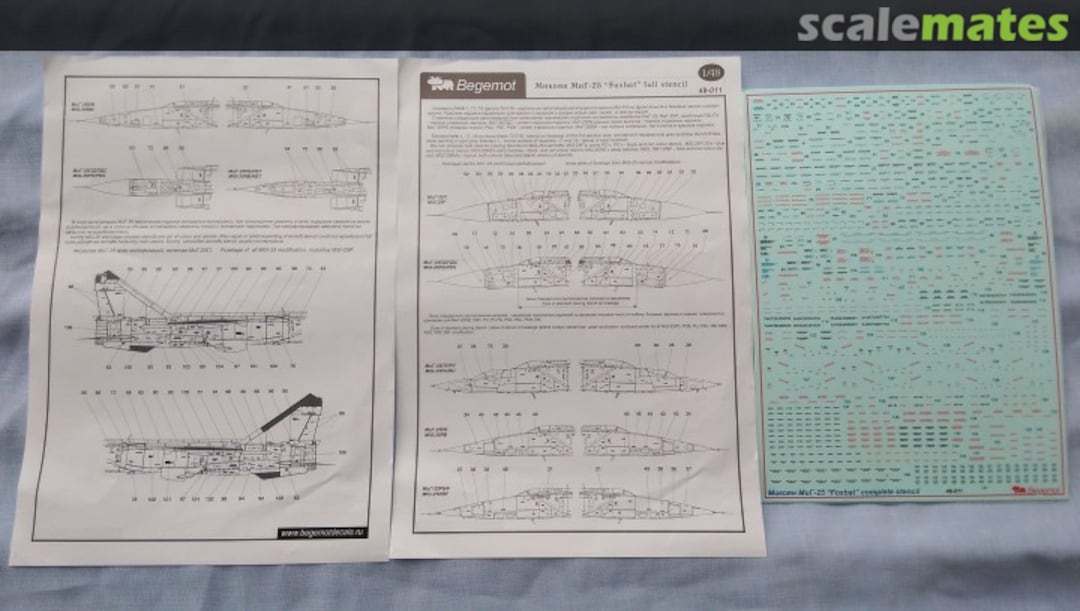 Boxart MiG-25 Foxbat Stencils - Decals 48-011 Begemot