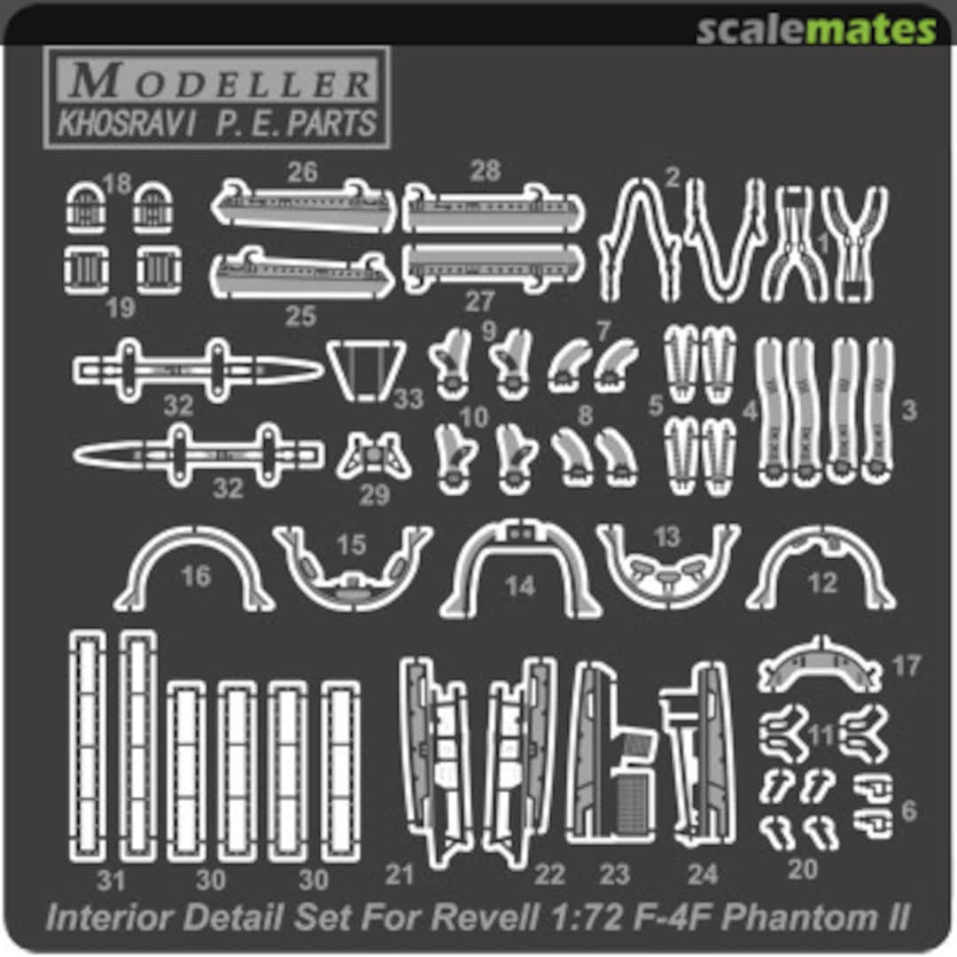 Boxart Cockpit Interior Detail Set 072.0101F4F Modeller