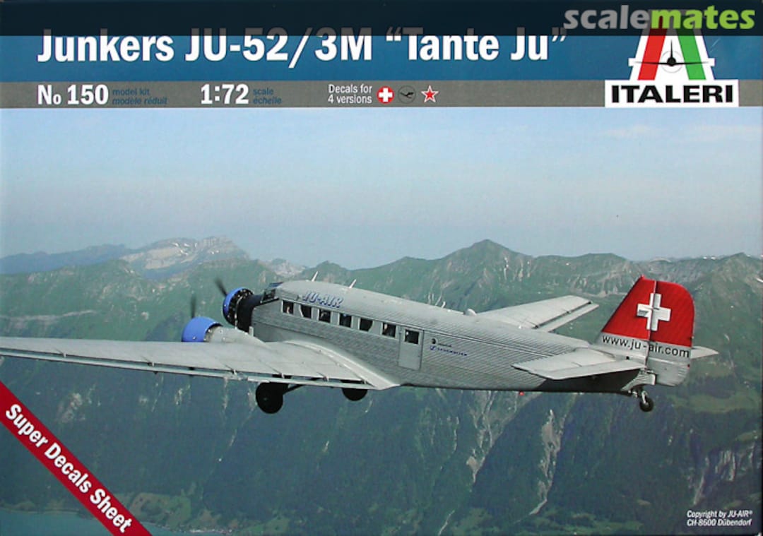 Boxart Junkers Ju-52/3m "Tante Ju" 150 Italeri