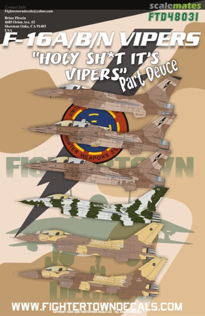 Boxart F-16A/B/N Vipers 48031 Fightertown Decals