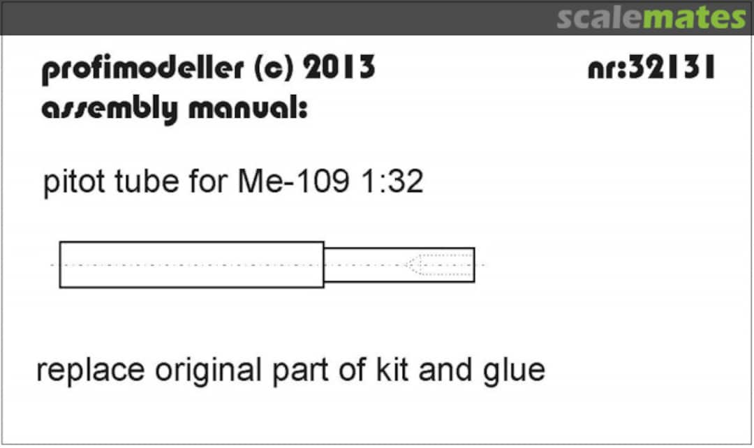 Boxart Me-109 Pitot tube (TRUMP/HAS) 32131 Profimodeller