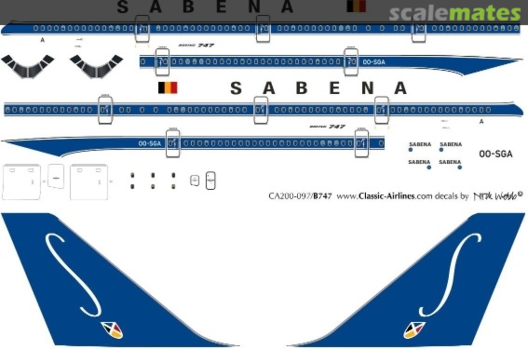 Boxart Sabena 747-2 (delivery) CA200-097 Classic Airlines