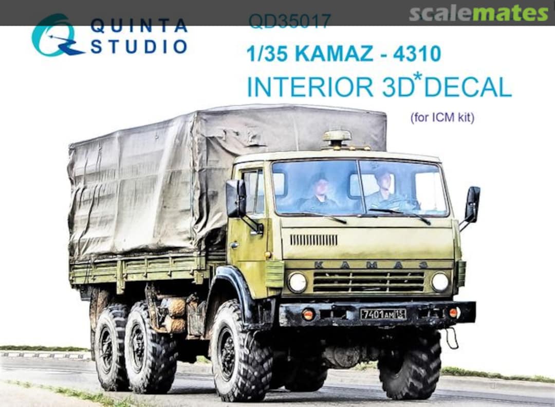 Boxart Kamaz 4310 interior 3D decals QD35017 Quinta Studio