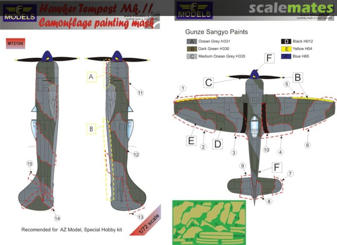 Boxart Hawker Tempest Mk.II M72104 LF Models