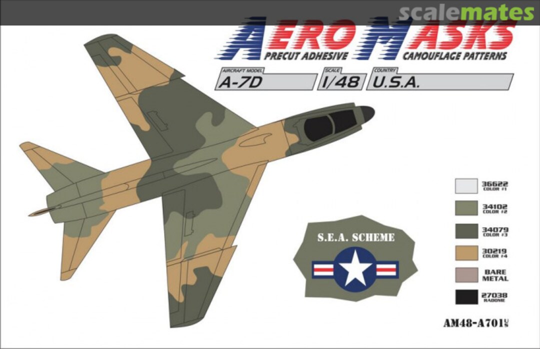 Boxart A-7D USA S.E.A. Scheme AM48-A701 AeroMasks