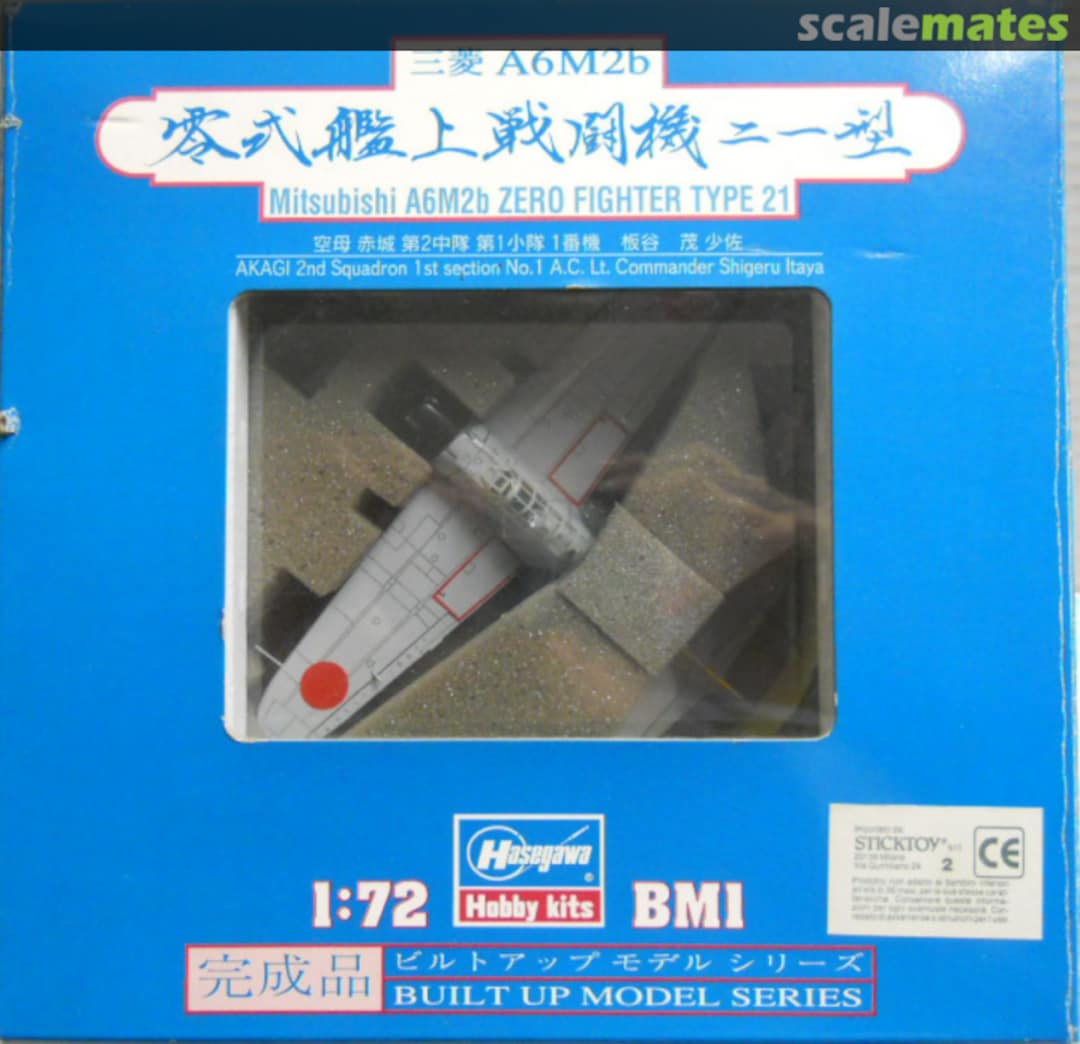 Boxart Mitsubishi A6M2b Zero fighter type 21 BM1 Hasegawa