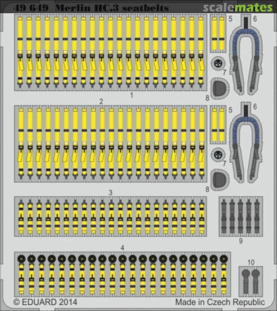 Boxart Merlin HC.3 seatbelts 49649 Eduard